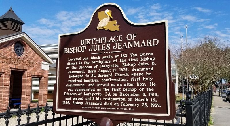 Birthplace of Bishop Jules Jeanmard/Lieu de Naissance de L'vque Jules Jeanmard Marker image. Click for full size.
