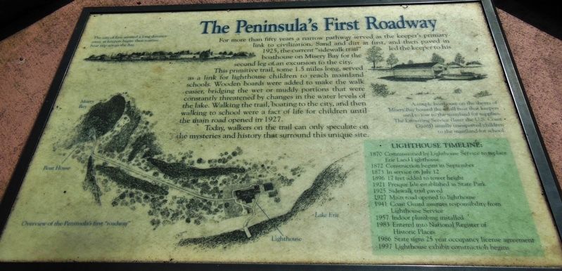 The Peninsula's First Roadway Marker image. Click for full size.