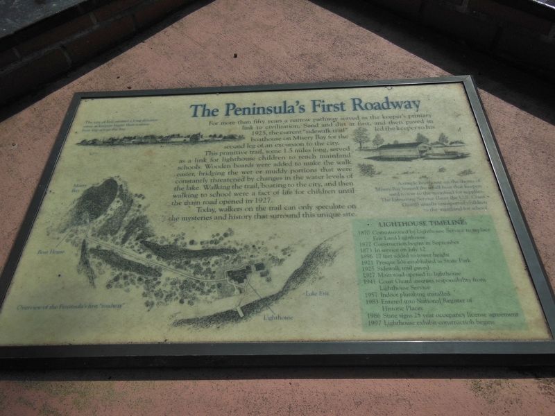 The Peninsula's First Roadway Marker (<i>wide view</i>) image. Click for full size.
