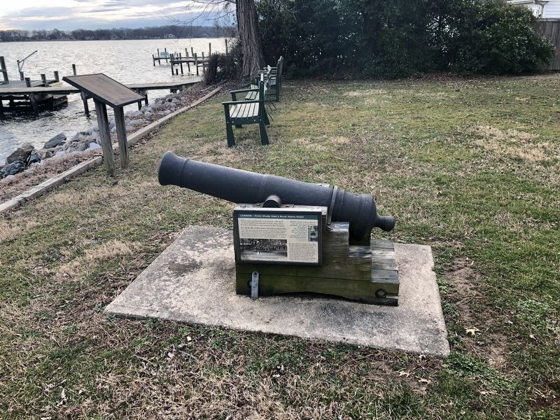 Cannon - From Shady Side's Rural Home Hotel Marker. Click for full size. Cannon - From Shady Side's Rural Home Hotel Marker image. Click for full size.