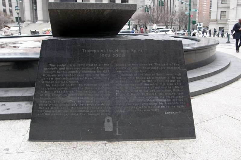 Triumph of the Human Spirit Marker. Click for full size. Triumph of the Human Spirit Marker image. Click for full size.