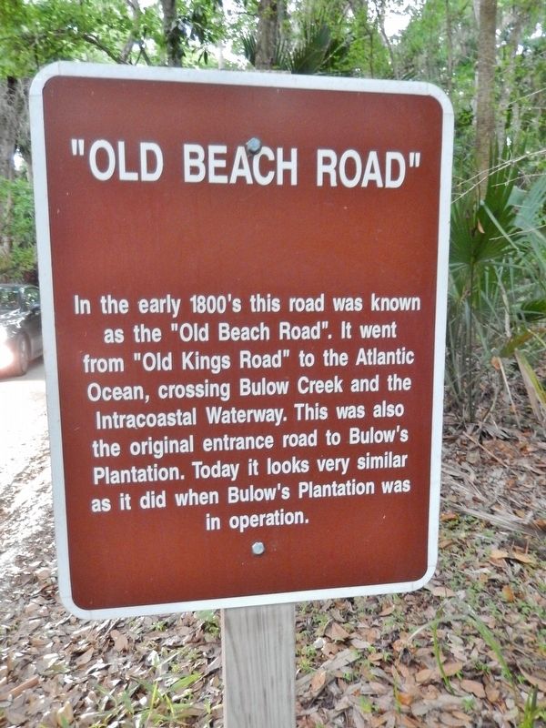 Old Beach Road Marker. Click for full size. Old Beach Road Marker image. Click for full size.