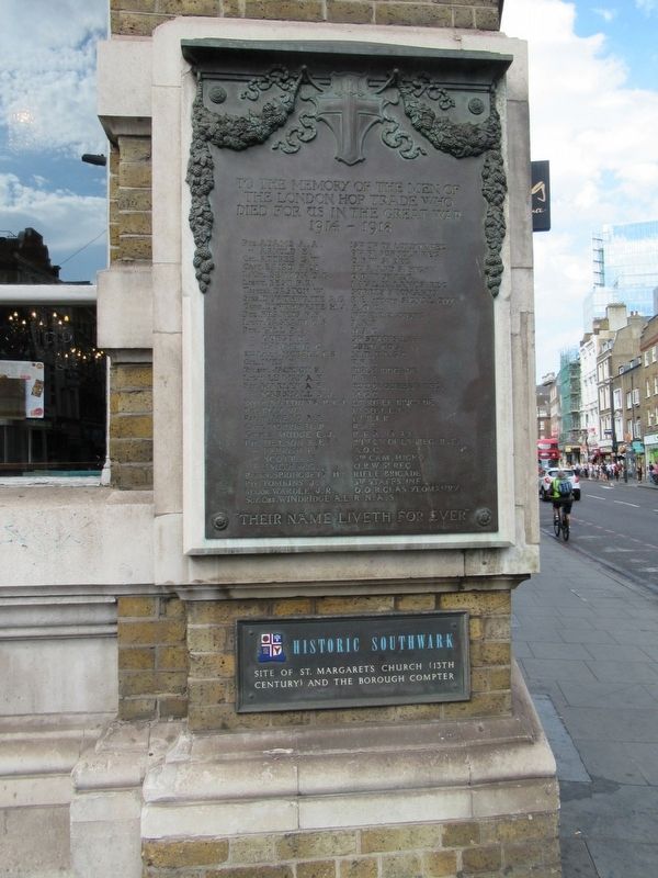 London Hop Trade World War I Memorial image. Click for full size.