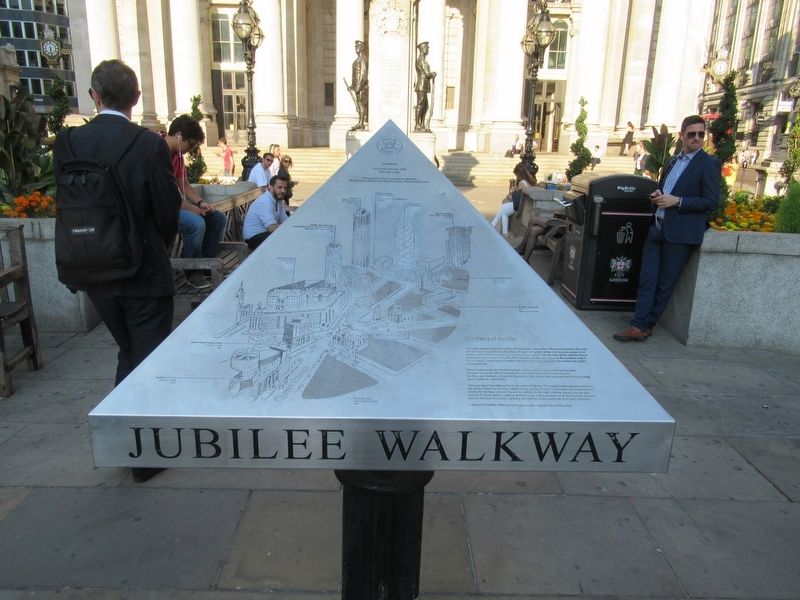 Royal Exchange Jubilee Walkway Marker image. Click for full size.
