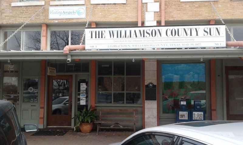 Williamson County Sun Marker. Click for full size. Williamson County Sun Marker image. Click for full size.