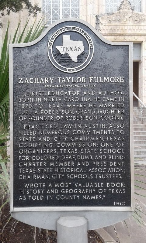 Zachary Taylor Fulmore Marker (restored) image. Click for full size.