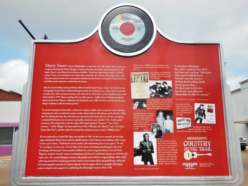 Marty Stuart Marker (<i>side 2</i>). Click for full size. Marty Stuart Marker (<i>side 2</i>) image. Click for full size.
