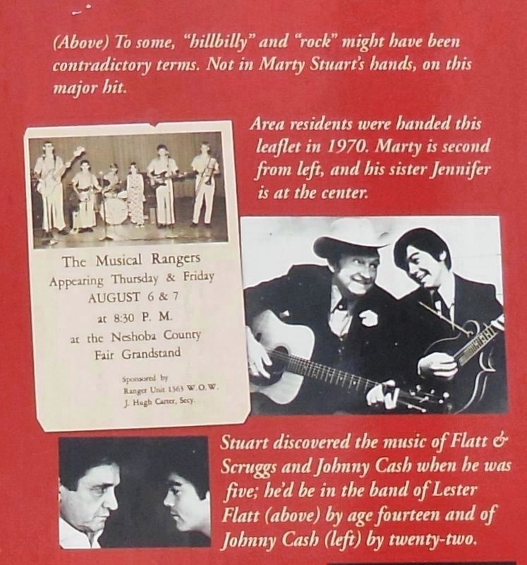 Marker detail: Flatt & Scruggs and Johnny Cash image. Click for full size.