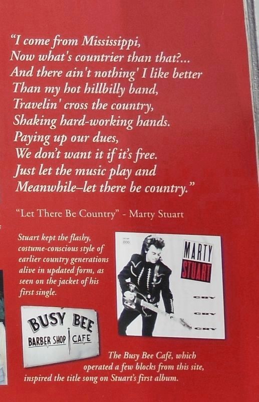 Marker detail: "<i>Let There Be Country</i>" image. Click for full size.