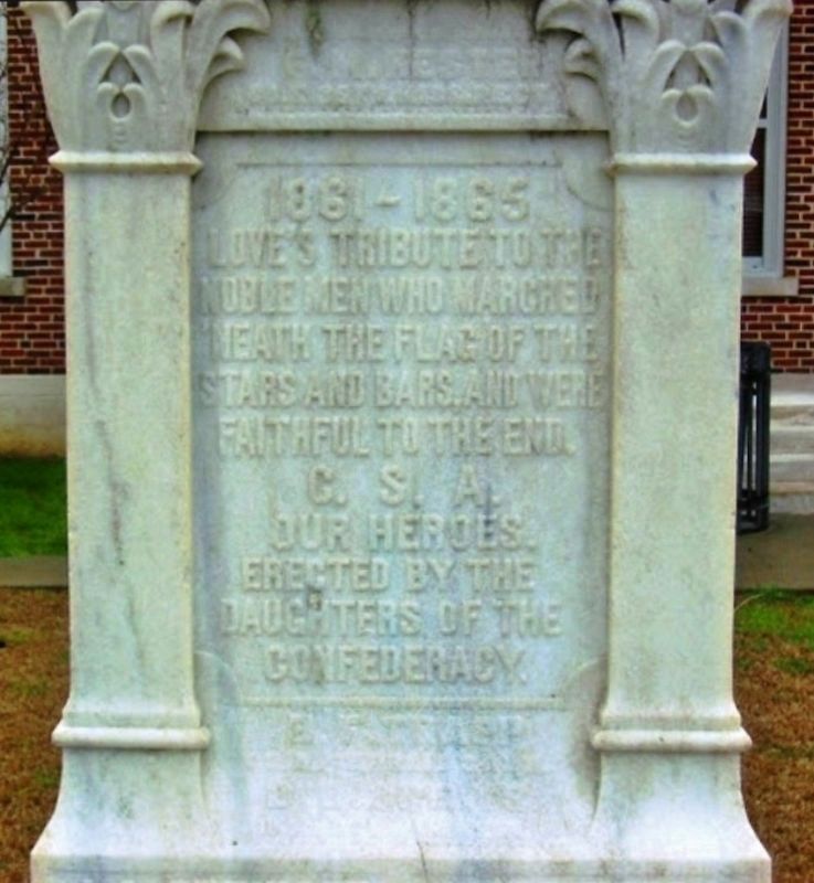 Neshoba County Confederate Monument<br>(<i>front detail</i>) image. Click for full size.