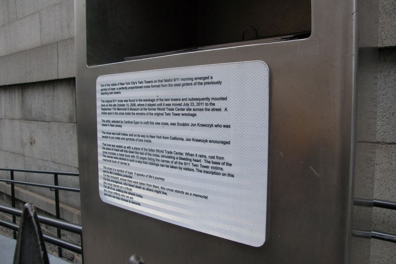 9/11 Cross Marker. Click for full size. 9/11 Cross Marker image. Click for full size.
