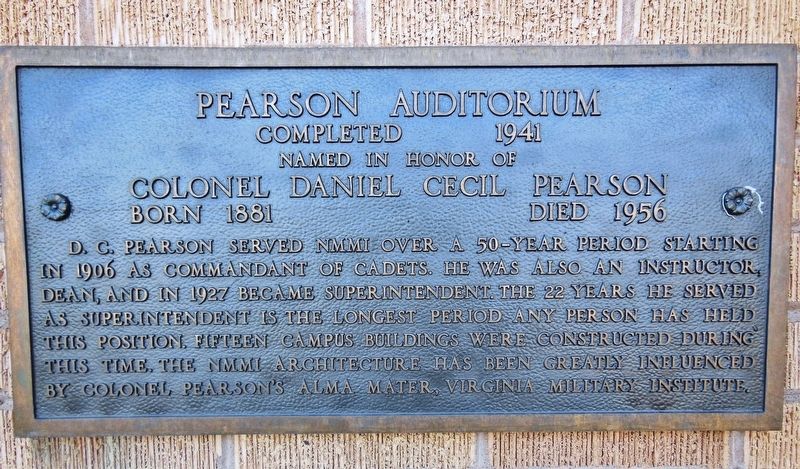Pearson Auditorium Marker image. Click for full size.