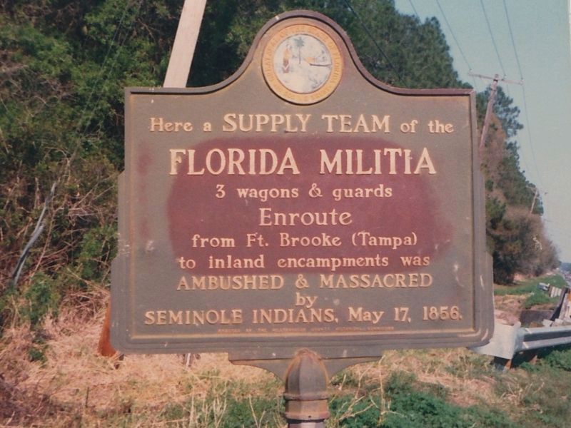 Florida Militia Ambush Marker image. Click for full size.