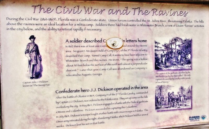 The Civil War and the Ravines Marker image. Click for full size.