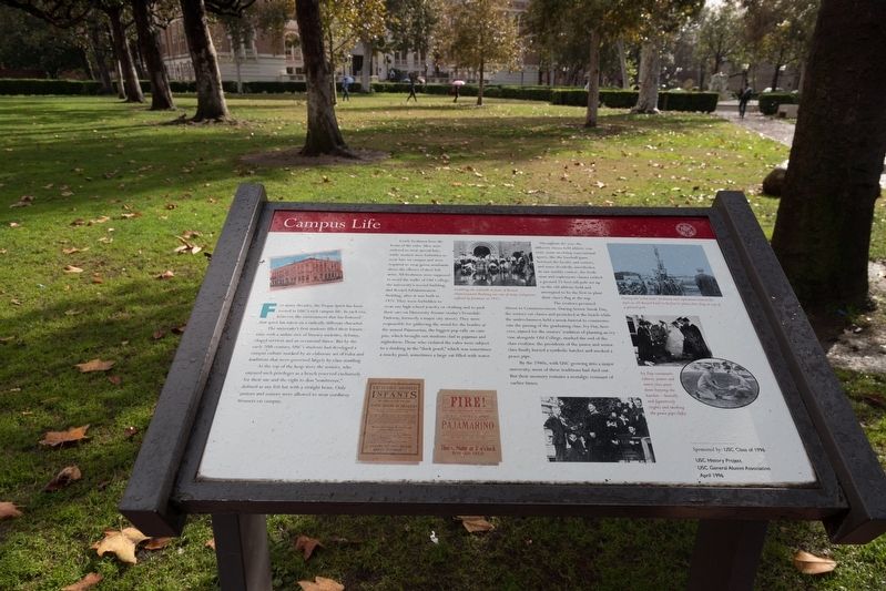 Campus Life Interpretive Panel image. Click for full size.