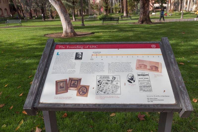 The Founding of USC Interpretive Panel image. Click for full size.