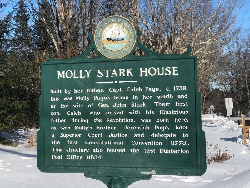 Molly Stark House Marker image. Click for full size.