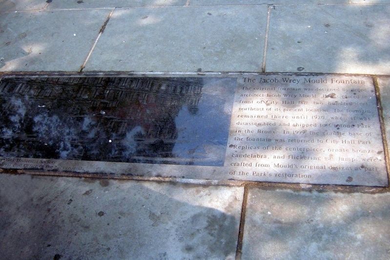 The Jacob Wrey Mould Fountain Marker image. Click for full size.