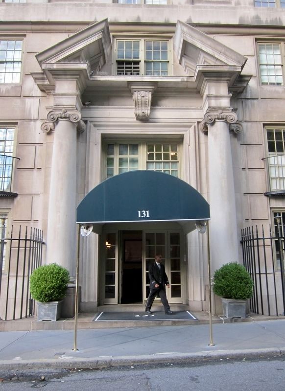 131 East 66th Street - Front Entrance, Showing Columns and Broken Pediment. Click for full size. 131 East 66th Street - Front Entrance, Showing Columns and Broken Pediment image. Click for full size.