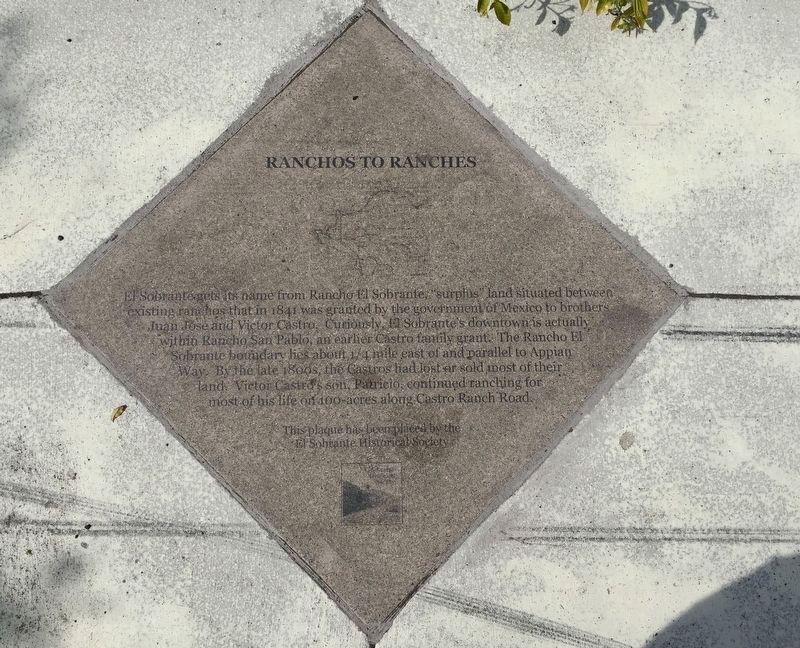 Ranchos to Ranches Marker. Click for full size. Ranchos to Ranches Marker image. Click for full size.