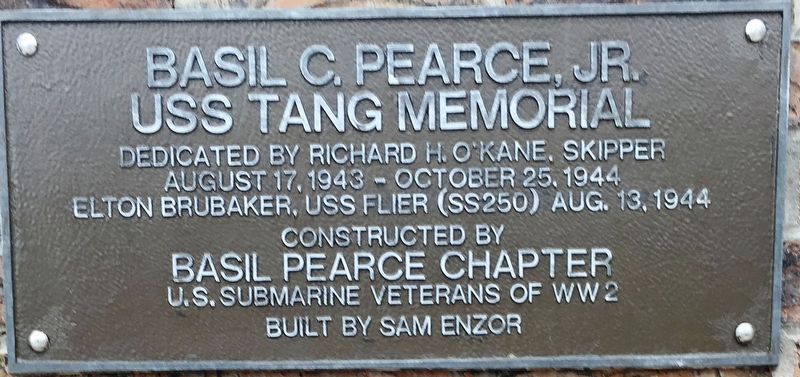 Basil C. Pearce Jr. USS Tang Memorial image. Click for full size.