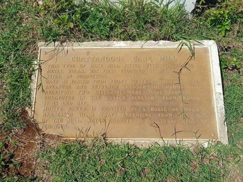 Chattanooga Cane Mill Marker image. Click for full size.