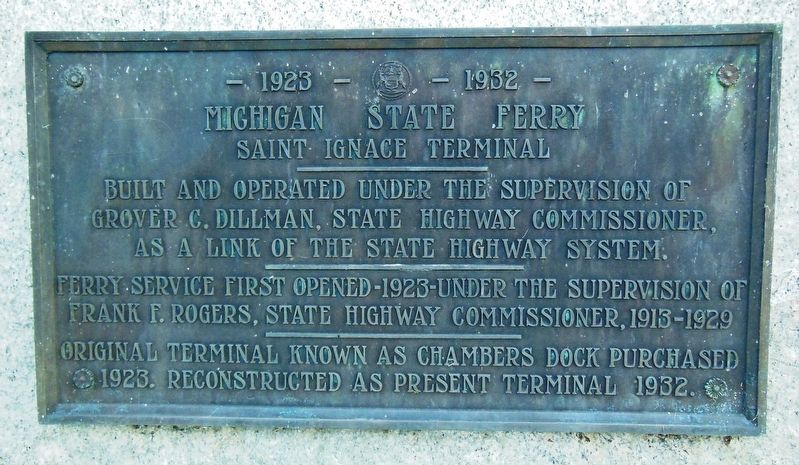 Michigan State Ferry Marker image. Click for full size.