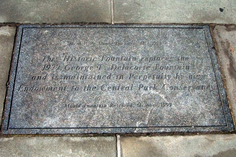Jacob Wrey Mould Fountain 1871-1920 Marker. Click for full size. Jacob Wrey Mould Fountain 1871-1920 Marker image. Click for full size.
