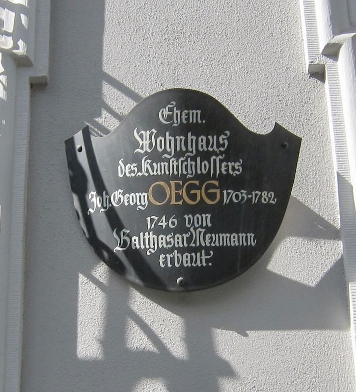 Johann Georg Oegg Marker. Click for full size. Johann Georg Oegg Marker image. Click for full size.