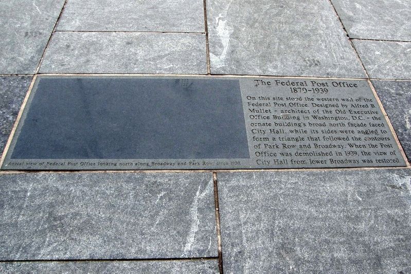 The Federal Post Office Marker, February 2008 image. Click for full size.