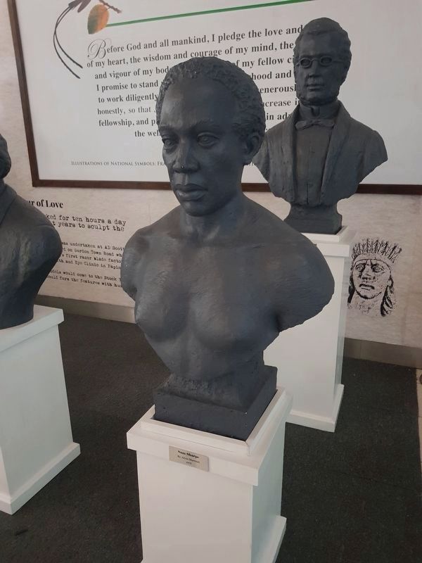 A bust of Sam Sharpe at the Norman Manley International Airport, Kingston, Jamaica image. Click for full size.