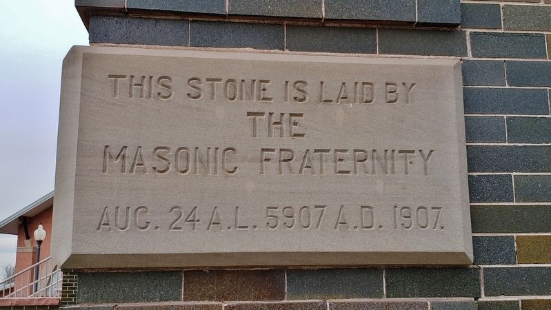 1907 Arapahoe County Courthouse Cornerstone image. Click for full size.