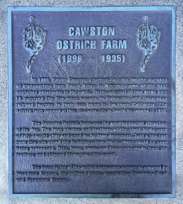 Cawston Ostrich Farm Marker image. Click for full size.