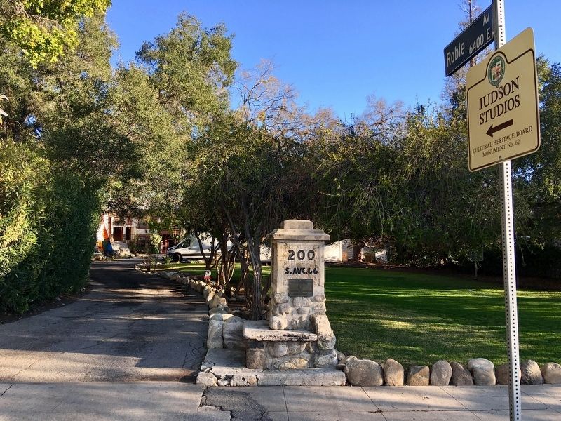 Judson Studios Marker. Click for full size. Judson Studios Marker image. Click for full size.