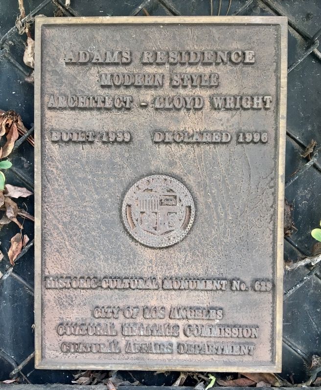 Adams Residence Marker image. Click for full size.