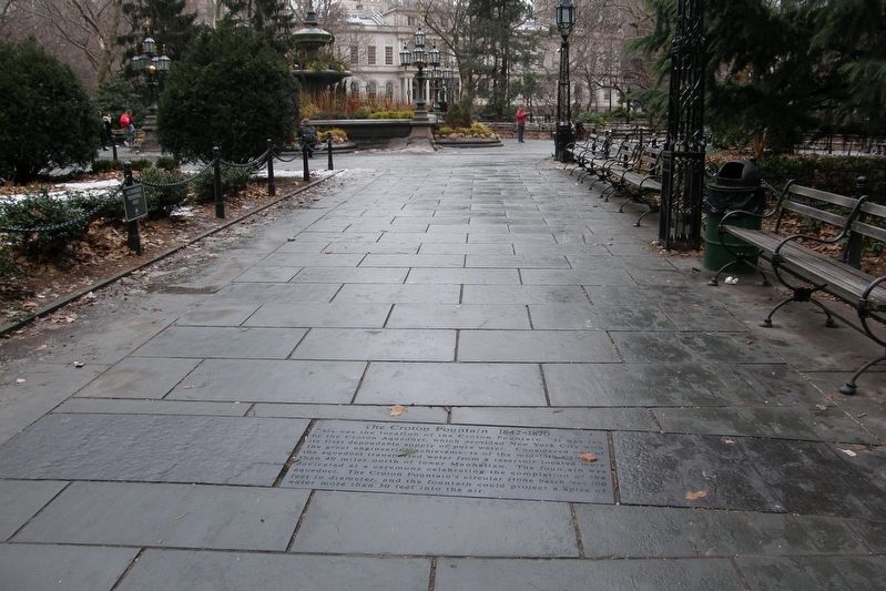 The Croton Fountain 1842-1870 Marker site. Click for full size. The Croton Fountain 1842-1870 Marker site image. Click for full size.