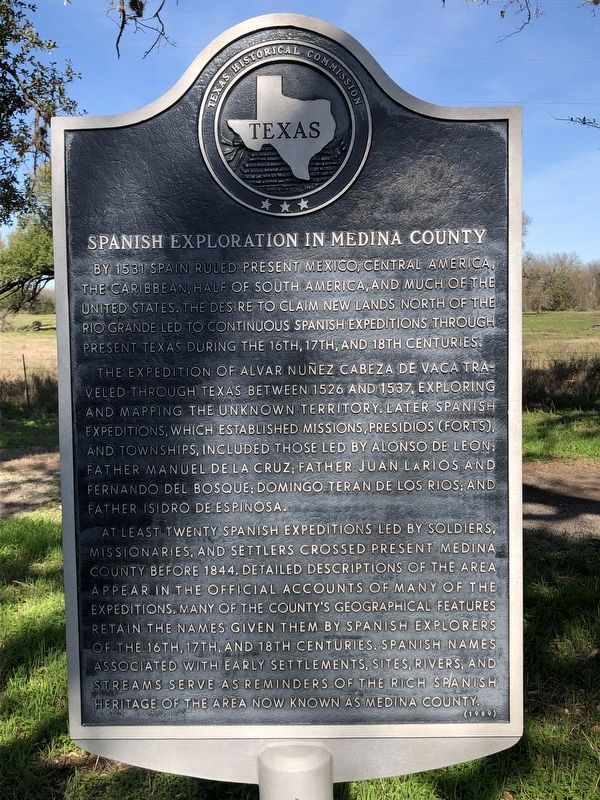 Spanish Exploration in Medina County Marker. Click for full size. Spanish Exploration in Medina County Marker image. Click for full size.