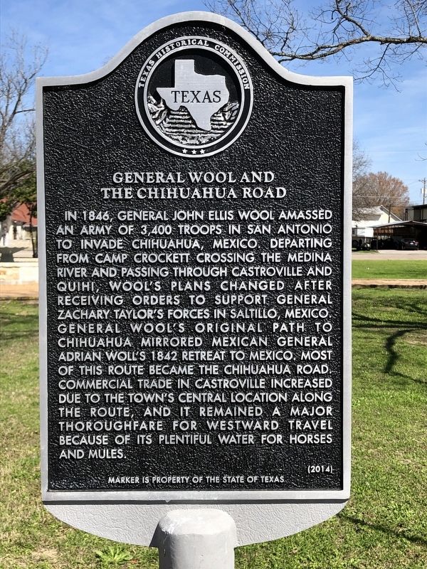 General Wool and the Chihuahua Road Marker image. Click for full size.