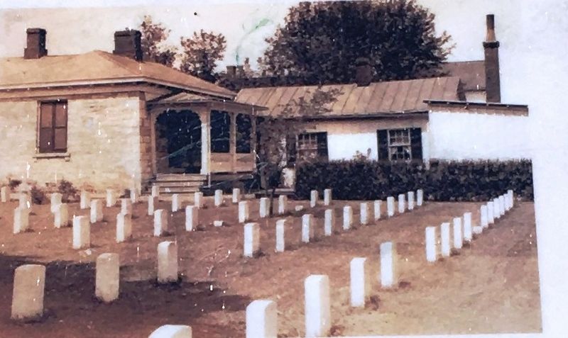 Marker detail: The 1871 superintendents lodge before a second story was added, c. 1905. Click for full size. Marker detail: The 1871 superintendents lodge before a second story was added, c. 1905 image. Click for full size.