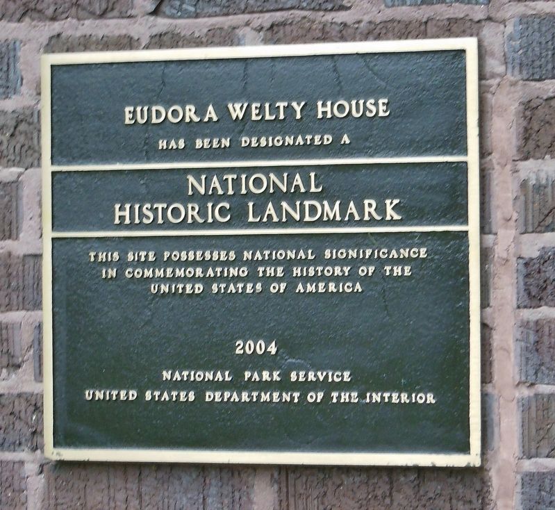 Eudora Welty House Marker. Click for full size. Eudora Welty House Marker image. Click for full size.