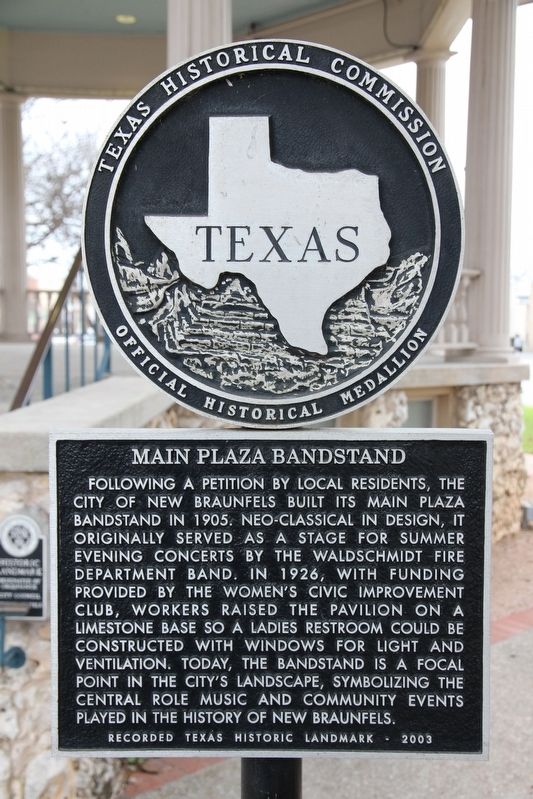 Main Plaza Bandstand Marker image. Click for full size.