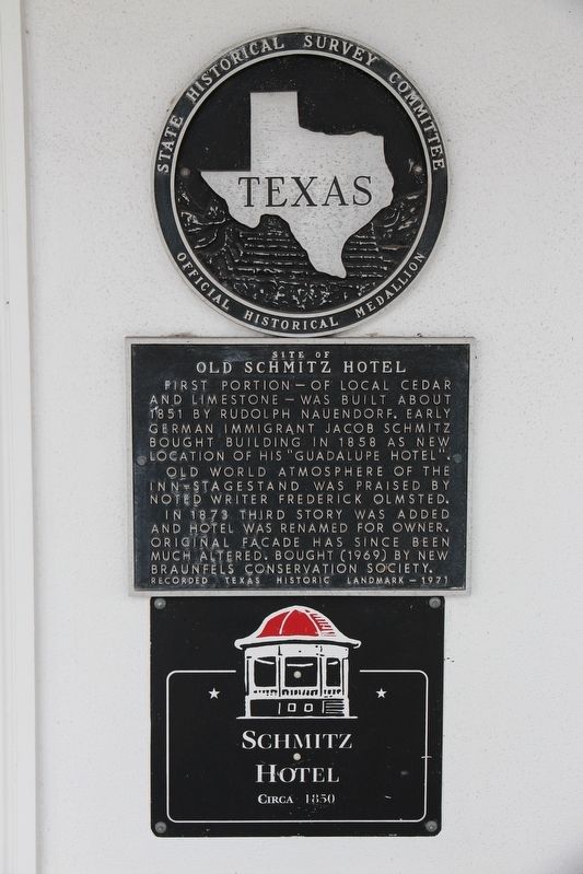 Site of Old Schmitz Hotel Marker. Click for full size. Site of Old Schmitz Hotel Marker image. Click for full size.