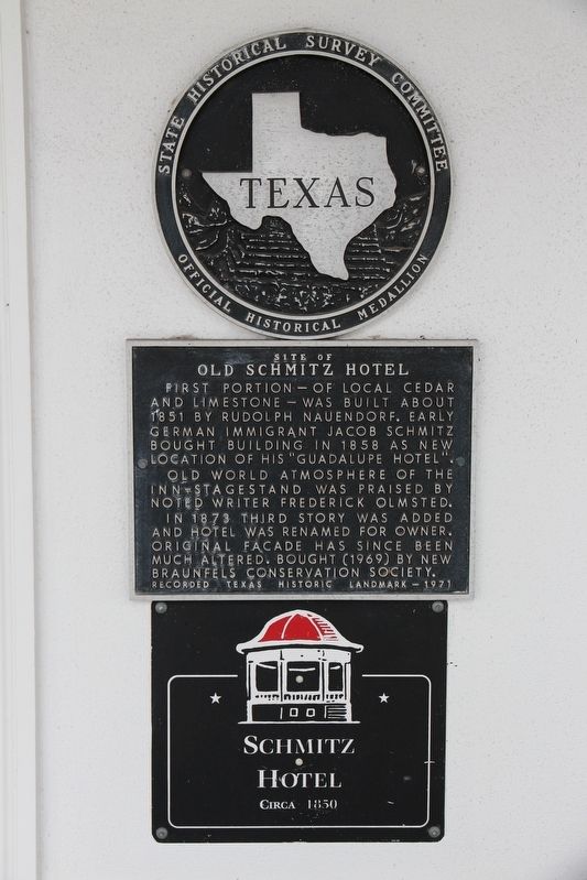 Site of Old Schmitz Hotel Marker image. Click for full size.