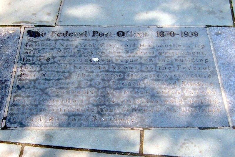 The Federal Post Office 1870-1939 Marker image. Click for full size.