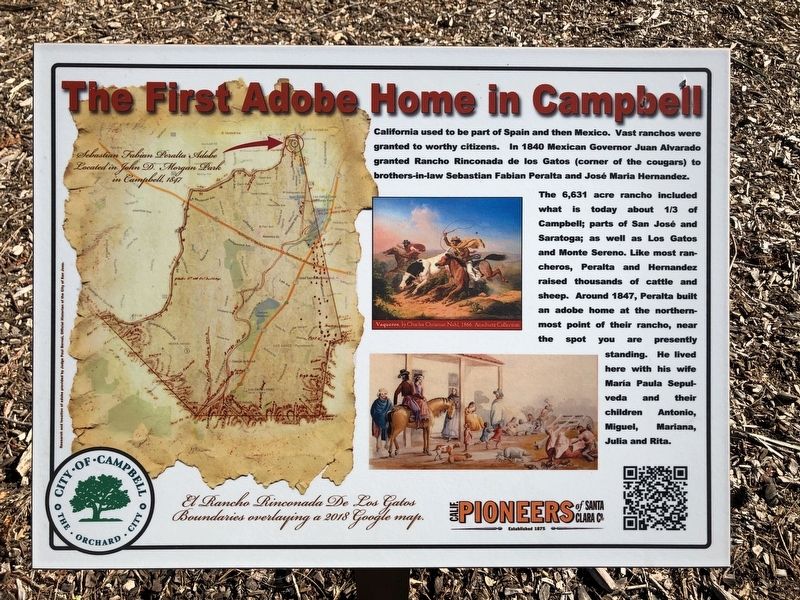 The First Adobe Home in Campbell Marker image. Click for full size.