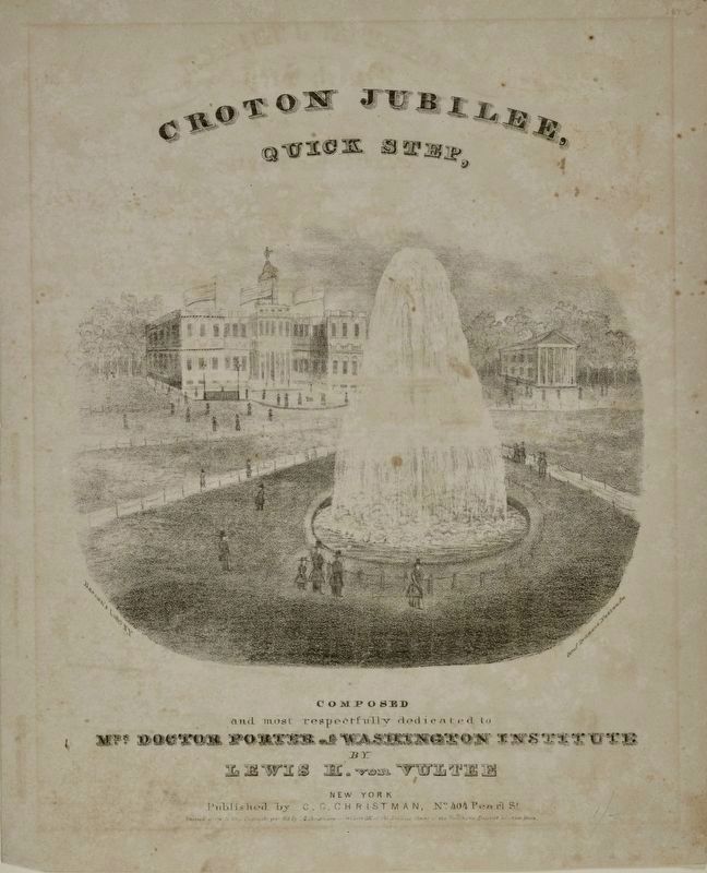 <i>View of New York City Hall, with fountain playing in foreground.</i> image. Click for full size.