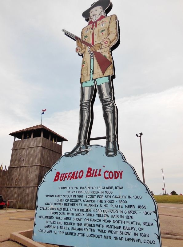 "Buffalo Bill" Cody Marker (<i>tall view</i>) image. Click for full size.