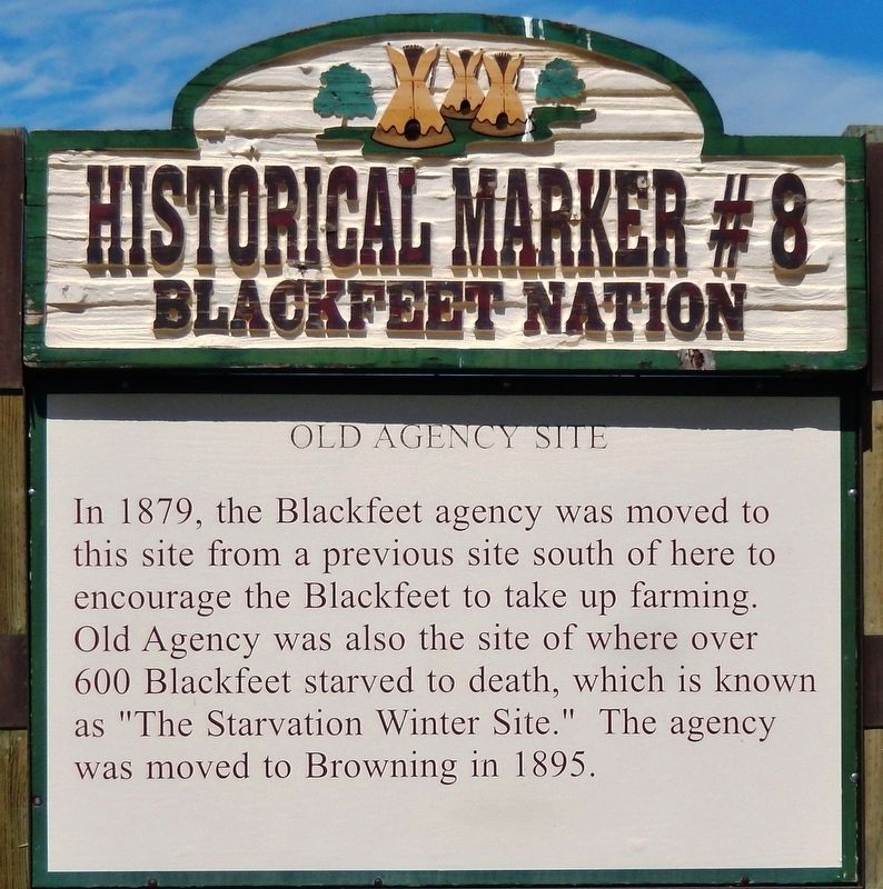 Old Agency Site Marker image. Click for full size.