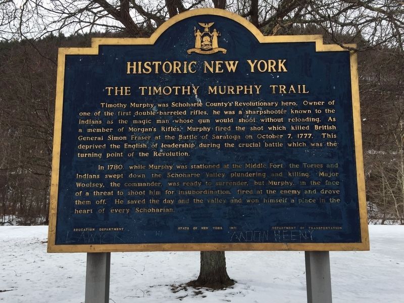 The Timothy Murphy Trail Marker image. Click for full size.