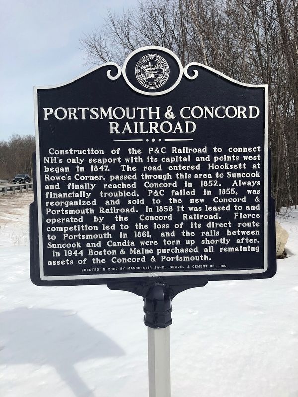 Portsmouth & Concord Railroad Marker image. Click for full size.